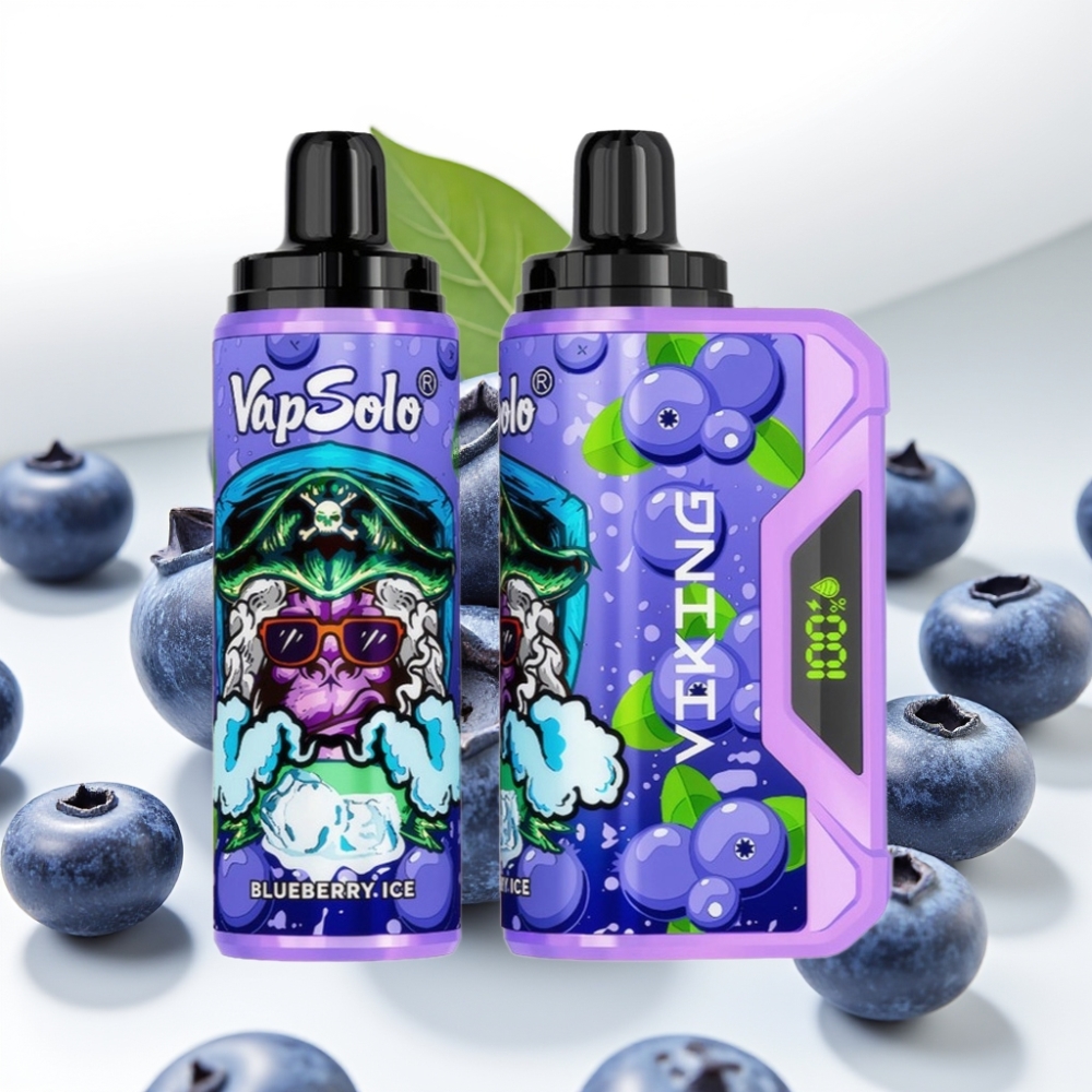 VapSolo VIKING 12000 Pufov Enkratni Vape z LED zaslonom, 22ml e-tekočine, Type-C polnjenje, 20 mg/ml & 50 mg/ml nikotina
