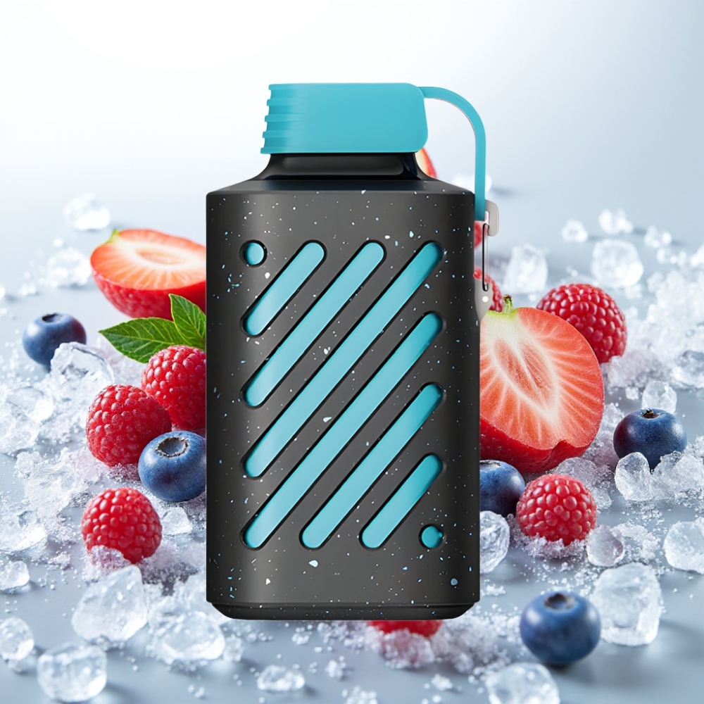 VOZOL GEAR 10000 Enkratna Vape z 30 Okusi, VAMT Mesh Coil in 65% PCR Materiali Modri Razz led