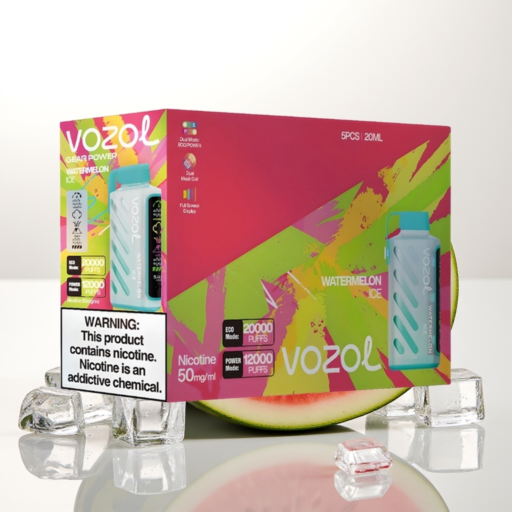 VOZOL Gear Power 20000 Puffs s S.i.L.C. Tech, Dual Mesh Coil, 20mL prednapolnjena tekočina, 5% nikotina