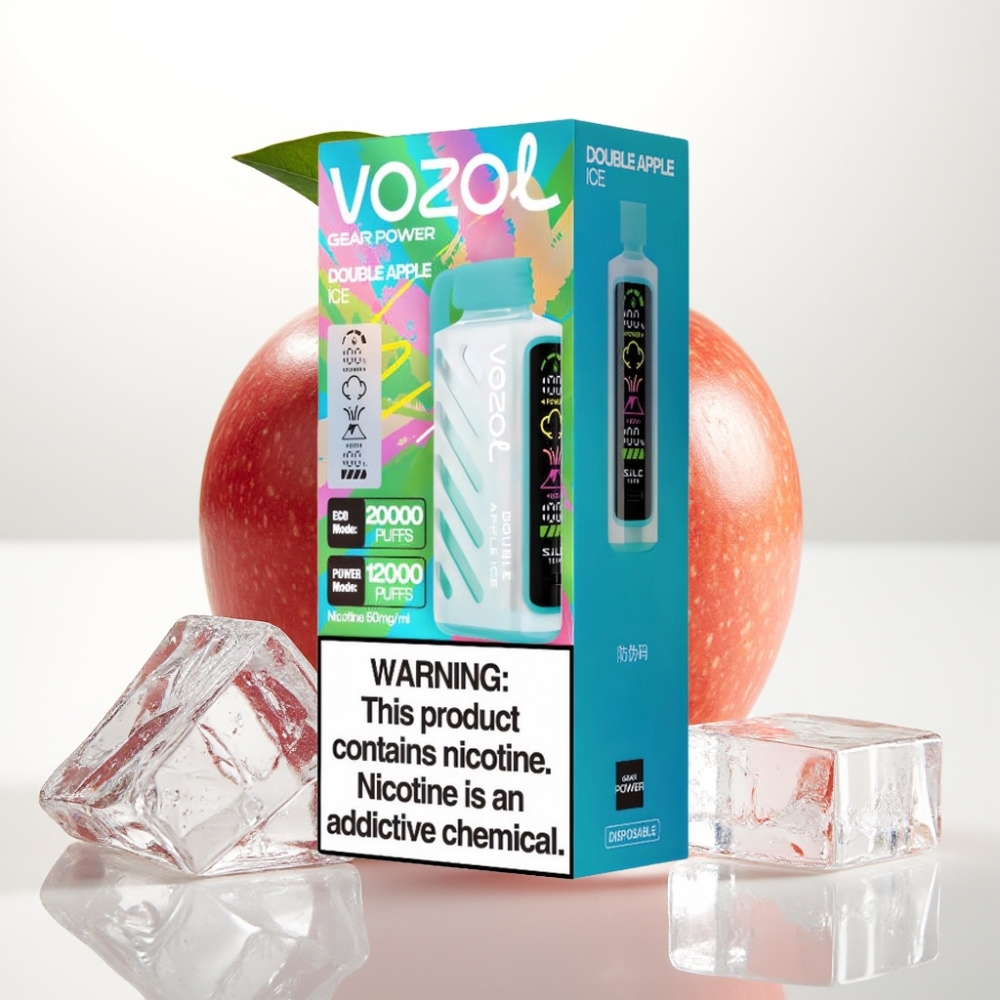 VOZOL Gear Power 20000 Puffs s tehnologijo S.i.L.C. Tech, Dual Mesh Coil, 20mL e-tekočine in 5%(50mg) nikotina