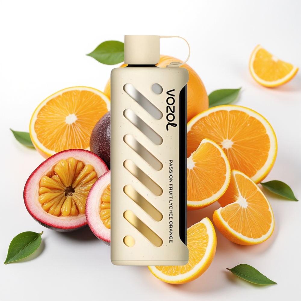 VOZOL Gear Shisha 25000 Puffov Okusi - 30 Okusov Pametni čip - S.i.L.C Tech Načini - Dvojni Mesh Dvojni Načini Baterija - 1000mAh Nikotin - 5mg/ml Pasijonka liči pomaranča