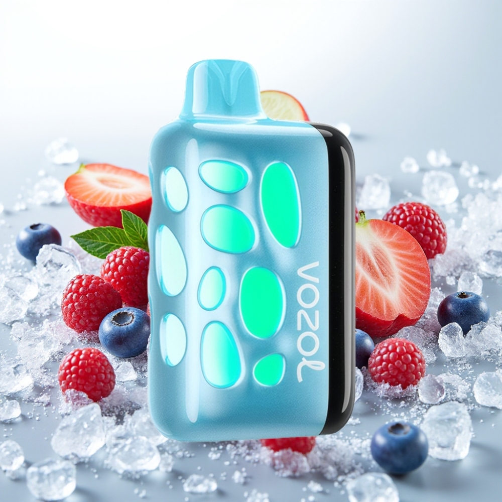 VOZOL RAVE 40000 Dispozabilna Vapa z Vibrant Glow Design in Beat-Synced Party Mode Modri Razz led