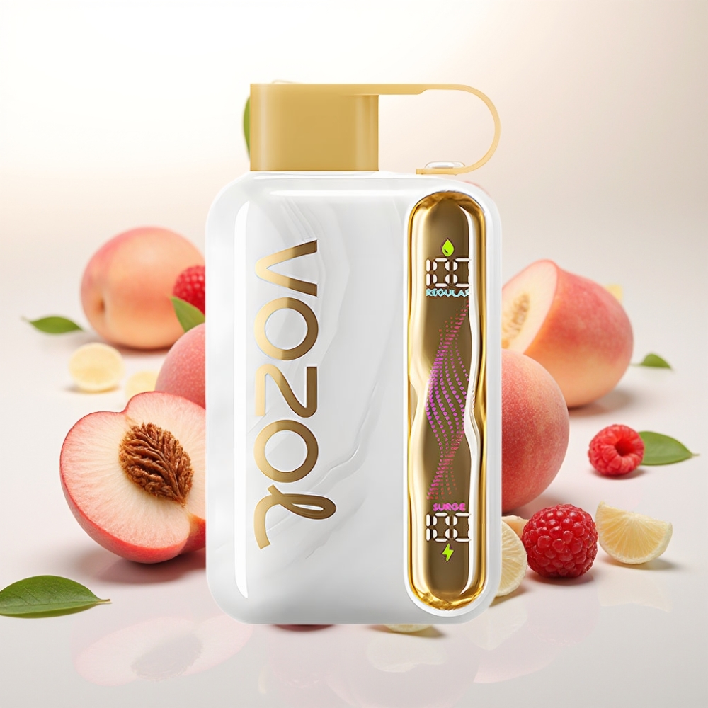 VOZOL STAR 40000 Enkratna Vape z 1000mAh baterijo, 20/50mg/ml nikotina, Type-C polnjenjem Bela breskev malina