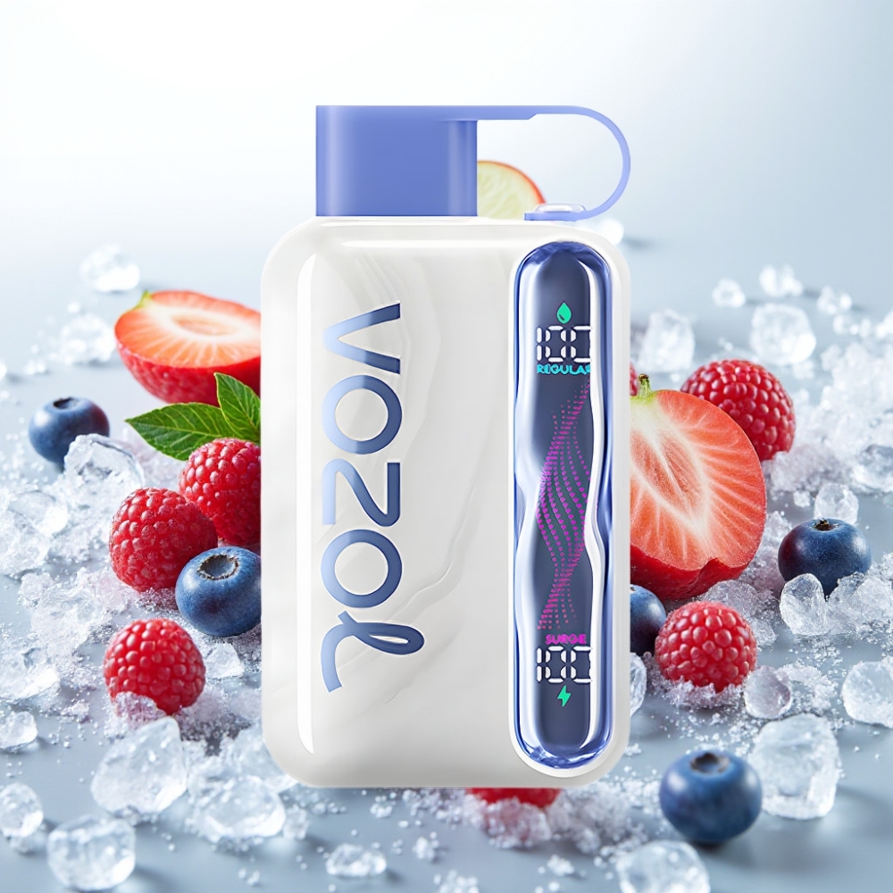 VOZOL STAR 40000 Enkratna Vape z 1000mAh baterijo, 20/50mg/ml nikotina, Type-C polnjenjem Modri Razz led