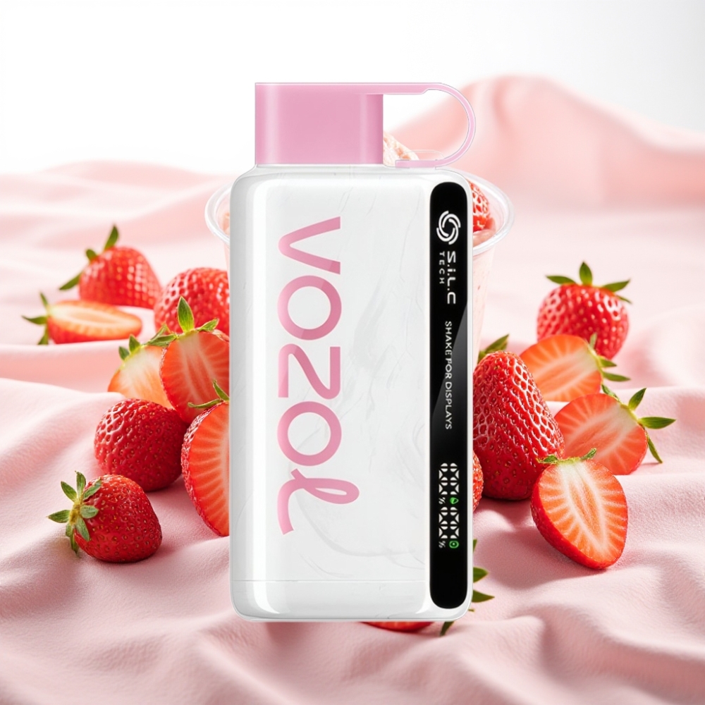 VOZOL STAR 9000/12000 Enkratna Vape s S.i.L.C TECH, Zaščito Ustnika, Hitrejšim Polnjenjem in Reciklirano Plastiko Jagodni sladoled