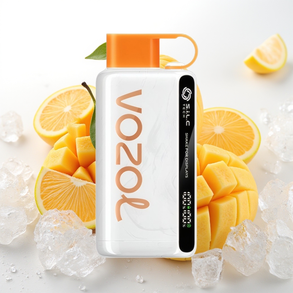 VOZOL STAR 9000/12000 Enkratna Vape s S.i.L.C TECH, Zaščito Ustnika, Hitrejšim Polnjenjem in Reciklirano Plastiko Meksiški mango led