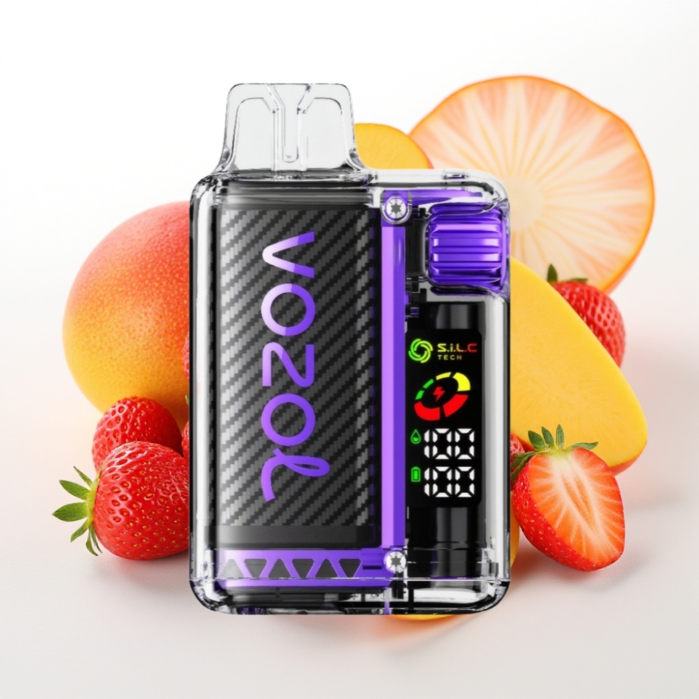 VOZOL Vista 20000 Pufov Ponovno polnljiva baterija - 650mAh Nikotinska moč - 2% OLED zaslon S.i.L.C Tech Dual Mesh Coil 65% PCR (Reciklirajoč ekološko prijaven material)