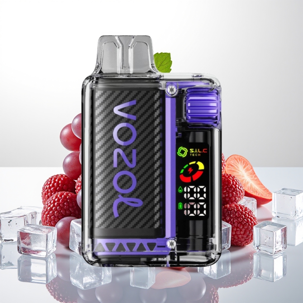 VOZOL Vista 20.000 Puffov OLED Ekran, 6-Stopenjska Nastavitev Moči, 650mAh Baterija, 2% Nikotina, S.i.L.C Tech Dual Mesh Coil, 65% PCR Ekološko Material
