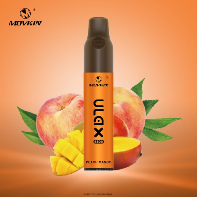 RandM Movkin Ulax 6800 (keramična tuljava) naprava za vape pod za enkratno uporabo breskev mango 2D84FN60 Fumot RandM Vape