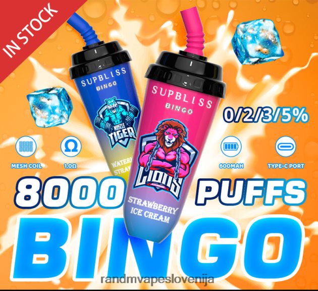 RandM Supbliss Bingo 8000 naprava za vape pod 1 kos breskev mango 2D84FN263 RandM Vape EU