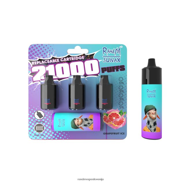 RandM Sunax 21000 zamenljiva naprava za nadzor pretoka zraka 1 kos bujni led 2D84FN266 RandM Vape Sale