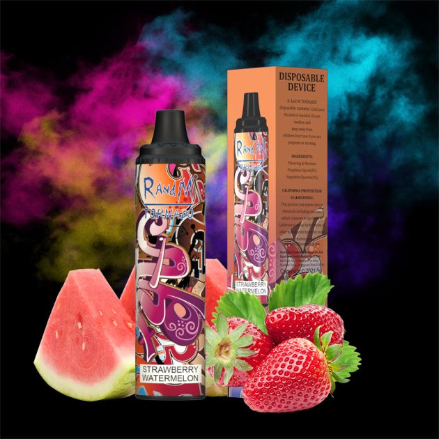 RandM Tornado 6000 naprava za nadzor pretoka zraka 1 kos jagodna lubenica 2D84FN292 RandM Tornado Vape