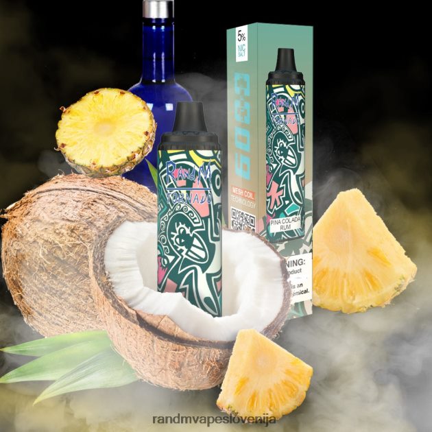 RandM Tornado 6000 naprava za nadzor pretoka zraka 1 kos pina colada rum 2D84FN280 Fumot RandM Vape