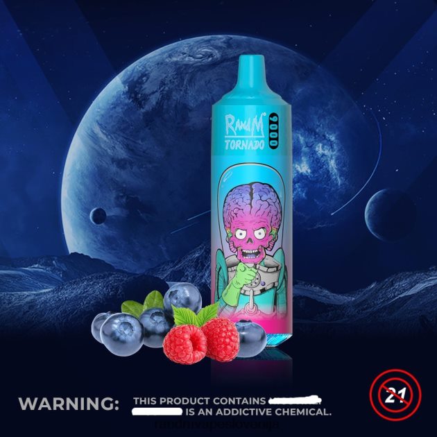 RandM Tornado 9000 vape pod naprava 1 kos, različica 1 borovnica malina 2D84FN126 RandM Vape Sale