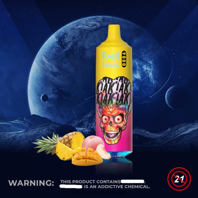 RandM Tornado 9000 vape pod naprava 1 kos, različica 1 breskev mango ananas 2D84FN133 RandM Vape EU