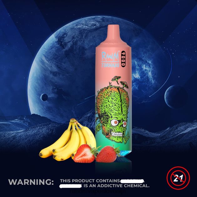 RandM Tornado 9000 vape pod naprava 1 kos, različica 1 jagodna banana 2D84FN134 RandM Tornado Ljubljana