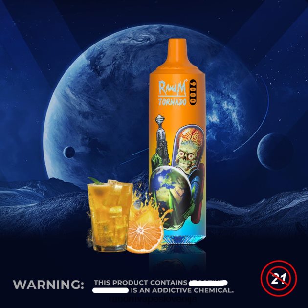RandM Tornado 9000 vape pod naprava 1 kos, različica 1 pomarančna soda 2D84FN129 RandM Tornado Best Flavour