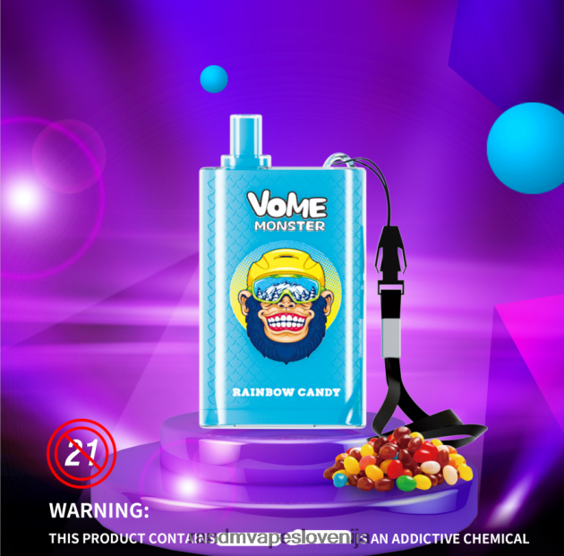 RandM Vome Monster 10000 naprava za nadzor pretoka zraka 1 kos mešano jagodičje 2D84FN278 RandM Tornado Disposable