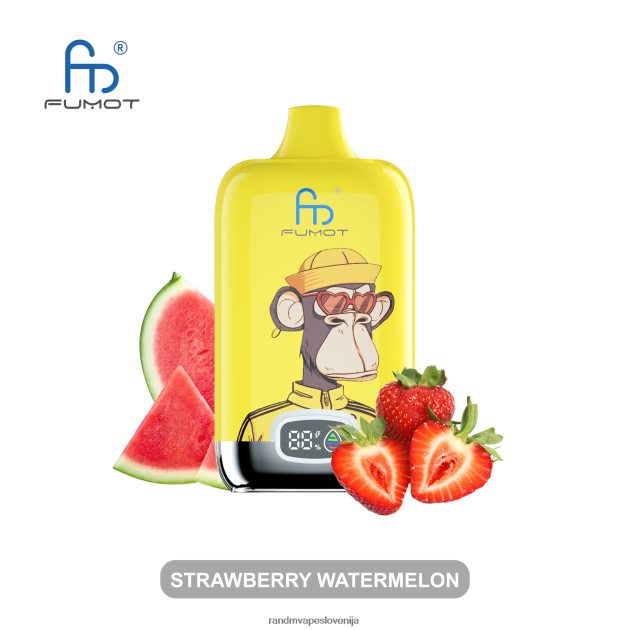 Fumot Original RandM Digital Box 12000 baterija in vape naprava s tekočim zaslonom jagodna banana 2D84FN6 RandM Vape Sale