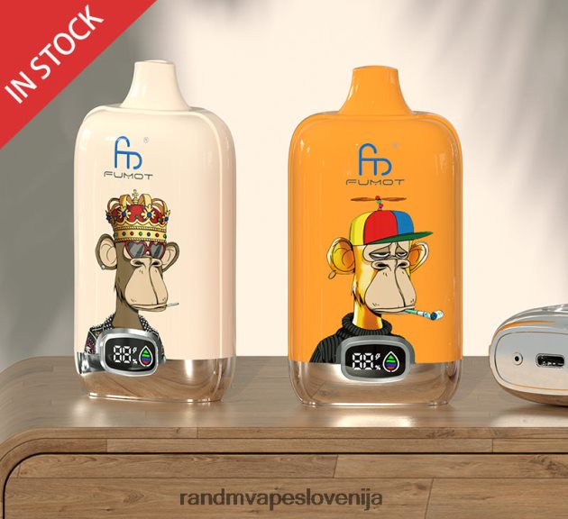 Fumot Original RandM Digital Box 12000 baterija in vape naprava s tekočim zaslonom jagodni krof 2D84FN14 RandM Tornado Ljubljana