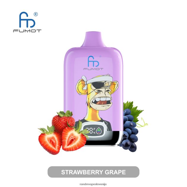 Fumot Original RandM Digital Box 12000 baterija in vape naprava s tekočim zaslonom jagodni krof 2D84FN14 RandM Tornado Ljubljana
