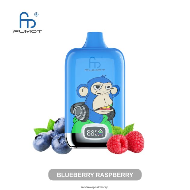 Fumot Original RandM Digital Box 12000 baterija in vape naprava s tekočim zaslonom mešano jagodičje 2D84FN13 RandM Vape EU