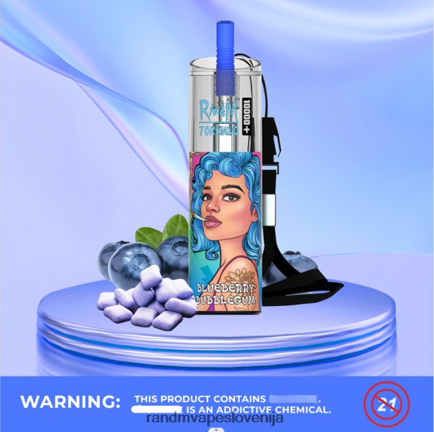 RandM Tornado 10000 plus naprava za nadzor pretoka zraka 1 kos borovničev žvečilni gumi 2D84FN82 RandM Tornado Vape