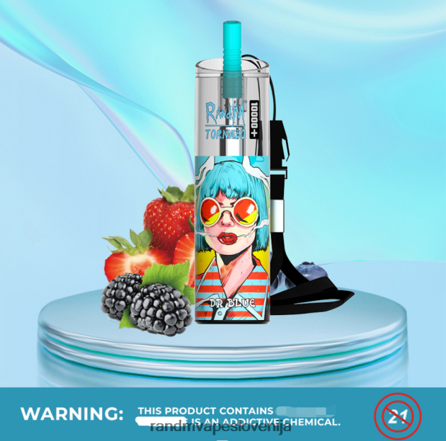 RandM Tornado 10000 plus naprava za nadzor pretoka zraka 1 kos jagodni kivi 2D84FN81 RandM Vape Slovenija