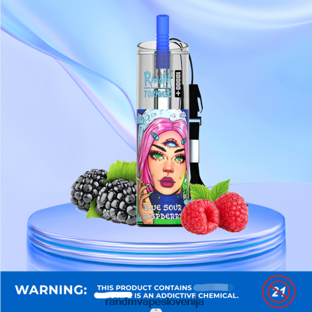 RandM Tornado 10000 plus naprava za nadzor pretoka zraka 1 kos modra kisla malina 2D84FN83 RandM Vape EU
