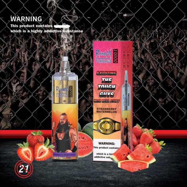 RandM Tornado 10000 Vape naprava za nadzor pretoka zraka 1 kos jagodna lubenica 2D84FN108 RandM Tornado Disposable