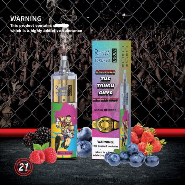 RandM Tornado 10000 Vape naprava za nadzor pretoka zraka 1 kos mešano jagodičje 2D84FN105 RandM Tornado Company