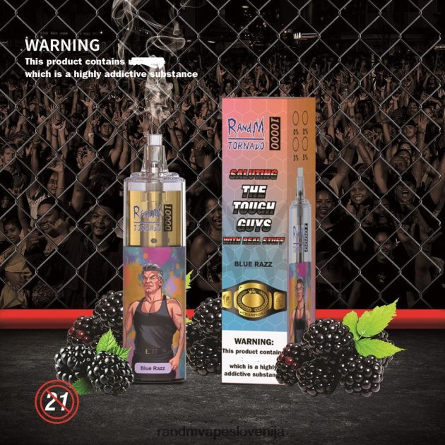RandM Tornado 10000 Vape naprava za nadzor pretoka zraka 1 kos modra razz 2D84FN113 RandM Vape EU
