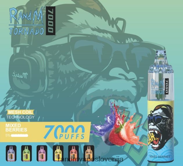 RandM Tornado 7000 Vape naprava za nadzor pretoka zraka 1 kos ananasov led 2D84FN180 Fumot RandM Vape