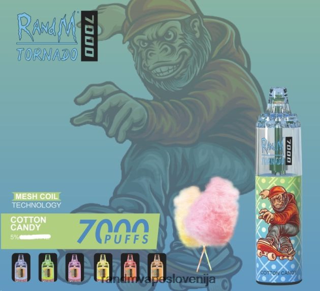 RandM Tornado 7000 Vape naprava za nadzor pretoka zraka 1 kos ananasov led 2D84FN180 Fumot RandM Vape