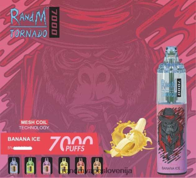 RandM Tornado 7000 Vape naprava za nadzor pretoka zraka 1 kos ananasov led 2D84FN180 Fumot RandM Vape