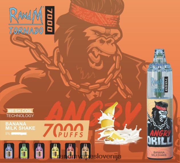 RandM Tornado 7000 Vape naprava za nadzor pretoka zraka 1 kos ananasov led 2D84FN180 Fumot RandM Vape