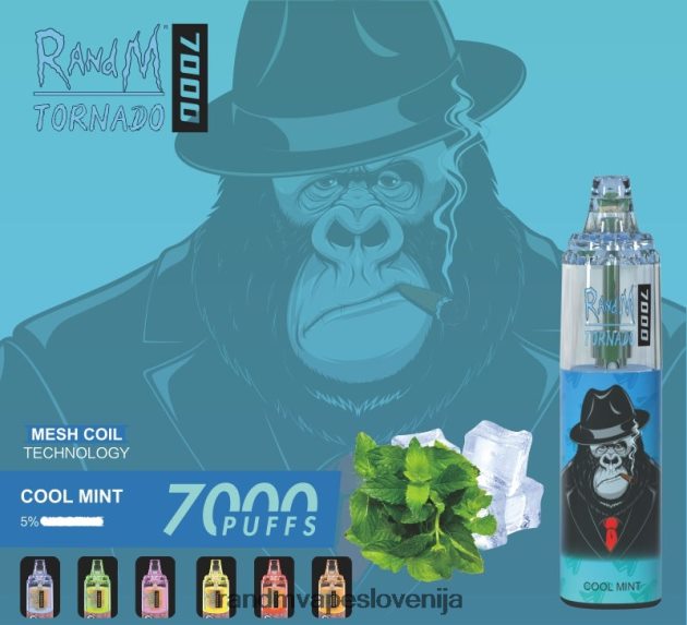 RandM Tornado 7000 Vape naprava za nadzor pretoka zraka 1 kos ananasov led 2D84FN180 Fumot RandM Vape