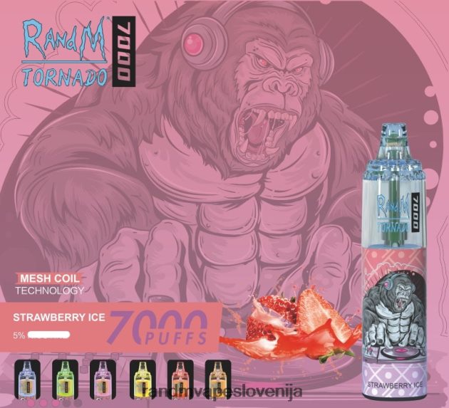 RandM Tornado 7000 Vape naprava za nadzor pretoka zraka 1 kos ananasov led 2D84FN180 Fumot RandM Vape