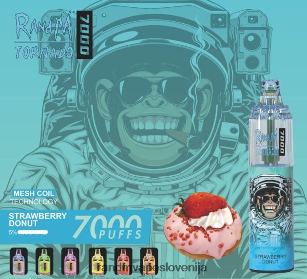 RandM Tornado 7000 Vape naprava za nadzor pretoka zraka 1 kos ananasov led 2D84FN180 Fumot RandM Vape