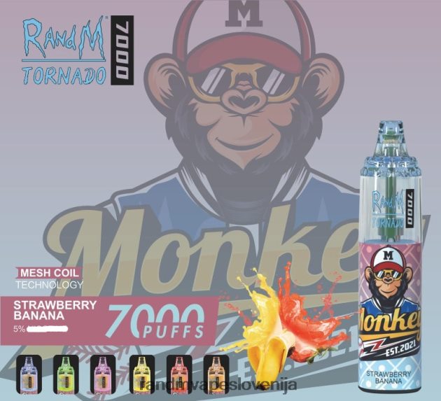 RandM Tornado 7000 Vape naprava za nadzor pretoka zraka 1 kos ananasov led 2D84FN180 Fumot RandM Vape