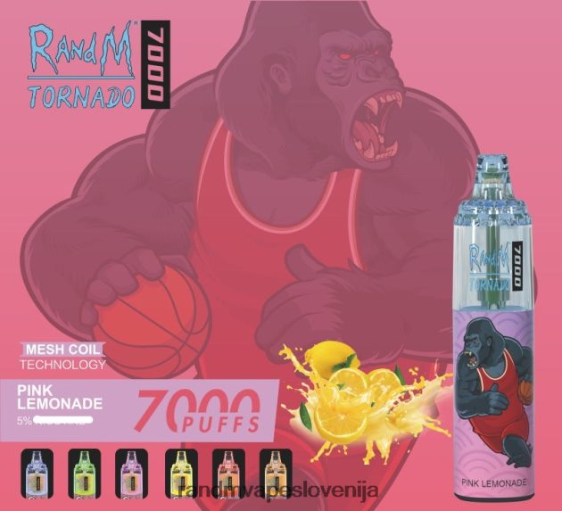RandM Tornado 7000 Vape naprava za nadzor pretoka zraka 1 kos ananasov led 2D84FN180 Fumot RandM Vape