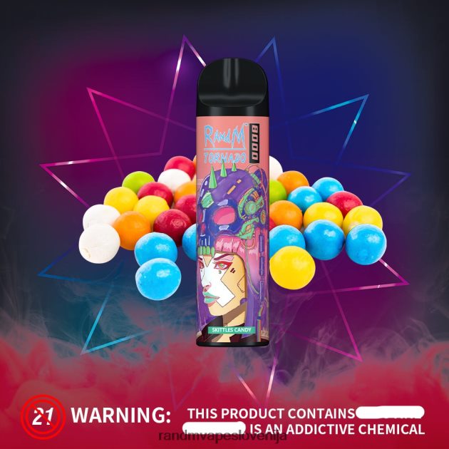 RandM Tornado 8000 Vape naprava za nadzor pretoka zraka 1 kos keglji sladkarije 2D84FN242 RandM Tornado Vape