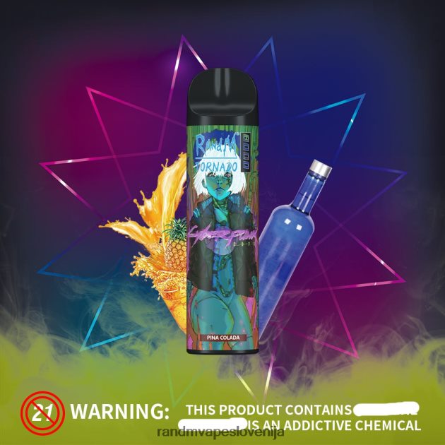 RandM Tornado 8000 Vape naprava za nadzor pretoka zraka 1 kos pina colada 2D84FN252 RandM Tornado Vape