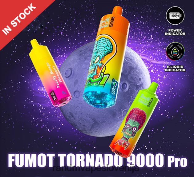 Fumot RandM Tornado 9000 pro vape naprava z baterijo in zaslonom ejuice različica 2 lubenica brazz ice 2D84FN213 RandM Vape EU