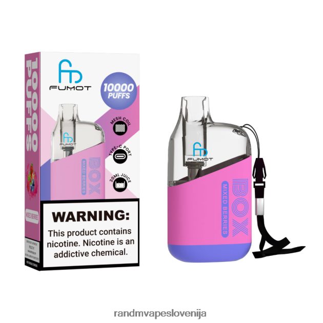 Fumot Original RandM Tornado Box 10000 Vape naprava za nadzor pretoka zraka 1 kos breskev mango 2D84FN90 Fumot RandM Vape